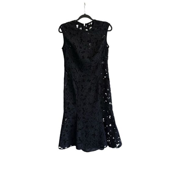 NWT Shoshanna by Anthropologie Black Lace Annella Trumpet Dress Size 6 - Picture 3 of 11